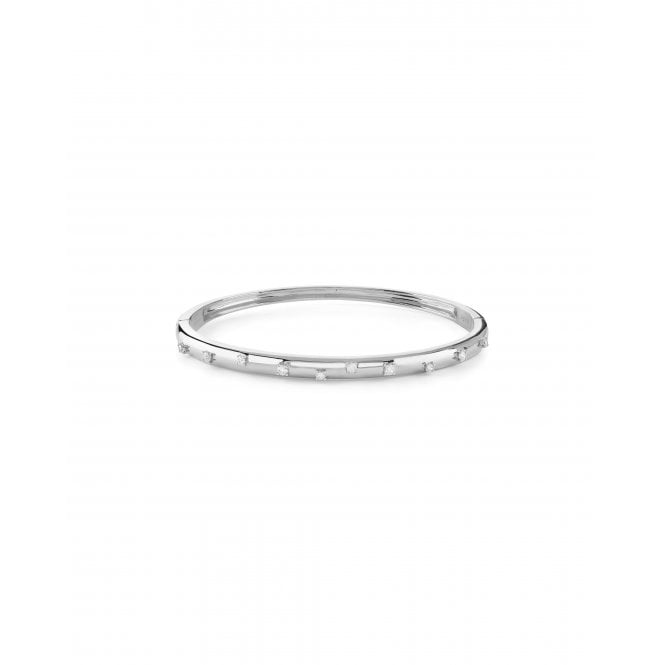 Guess Jewellery Guess Sterling Silver Nuances CZ Bangle 0.5cm, 6 x 5cm