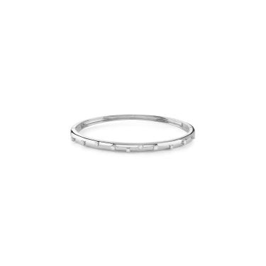 Guess Sterling Silver Nuances CZ Bangle 0.5cm, 6 x 5cm