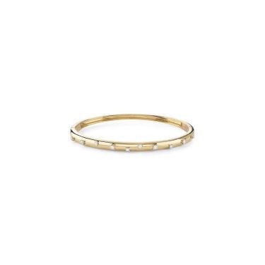 Guess Sterling Silver Nuances CZ Gold Tone Bangle 0.5cm, 6 x 5cm