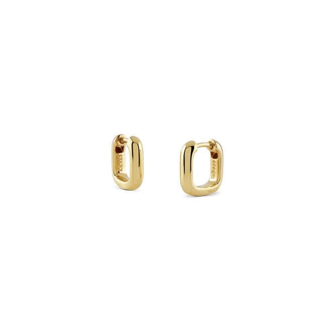 Guess Jewellery Guess Sterling Silver Nuances Gold Tone Huggie Hoop Earrings 13mm