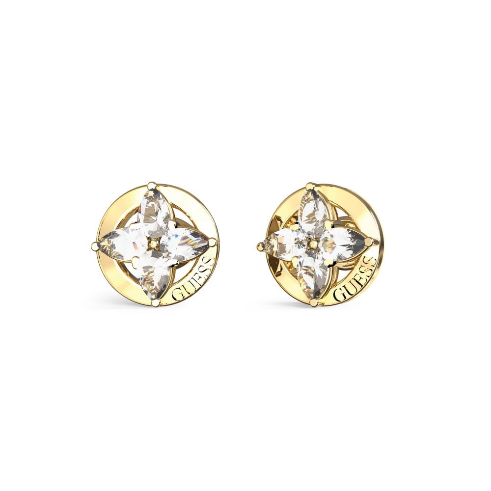 Guess UBE06040YGWH Secret Garden Crystal flower stud Jewellery - Image 3