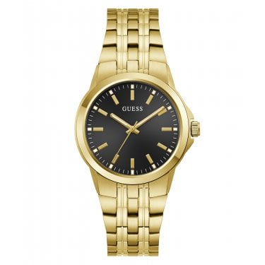 Guess Gents Archie Black Dial Gold Tone Stainless Steel Watch