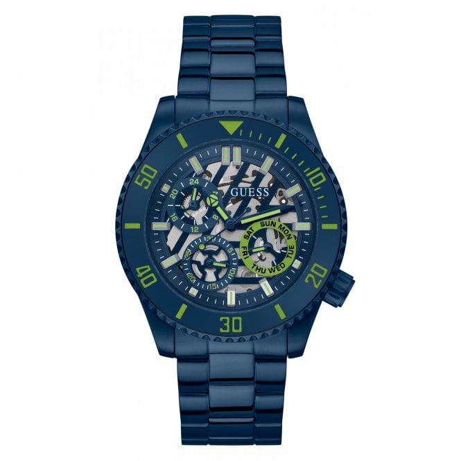 Guess Watches Guess Gents Axle Navy Stainless Steel Watch