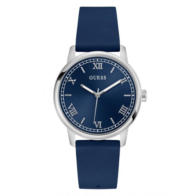 Guess Watches Guess Gents Chandler Blue Silicone Strap Watch