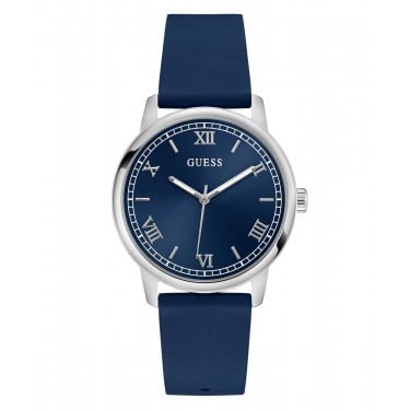 Guess Gents Chandler Blue Silicone Strap Watch