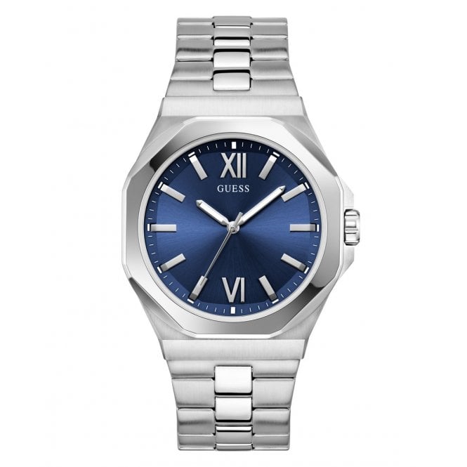 Guess Watches Guess Gents Emperor Blue Dial Stainless Steel Watch