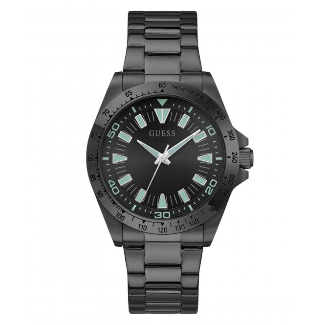 Guess Watches Guess Gents Neo Black Dial Black Stainless Steel Watch