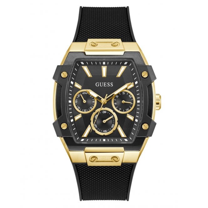Guess Watches Guess Gents Phoenix Black Silicone Strap Watch