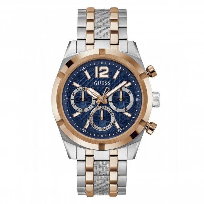 Guess Watches Guess Gents Resistance Two Tone Stainless Steel Watch