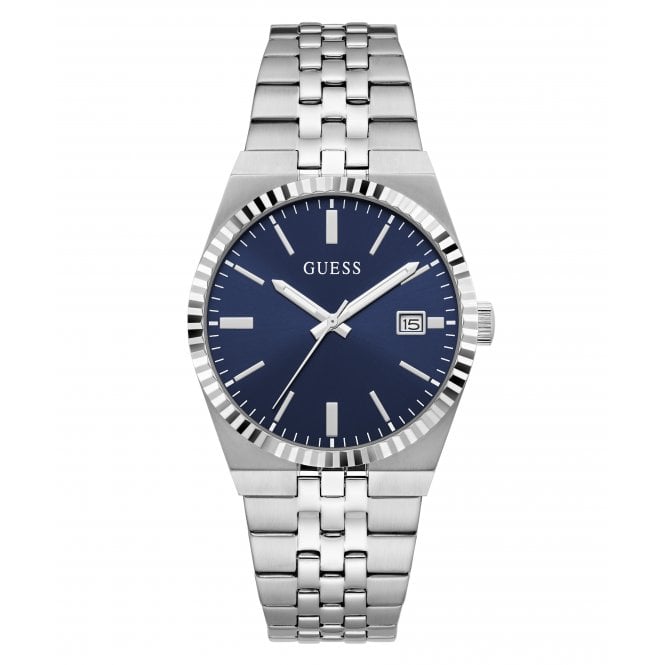 Guess Watches Guess Gents Vincent Blue Dial Stainless Steel Watch