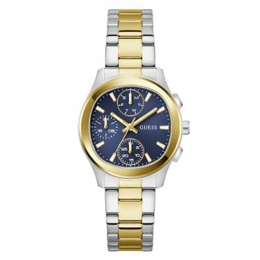 Guess Ladies Birdie Blue Dial Two Tone Stainless Steel Watch