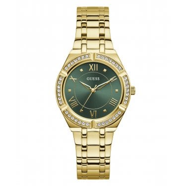 Guess Ladies Cosmo Gold Tone Stainless Steel Watch
