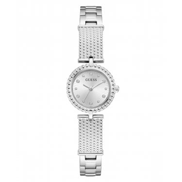 Guess Ladies Holly Silver Dial Stainless Steel Watch