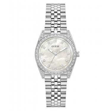 Guess Ladies Jada Mother Of Pearl Dial Stainless Steel Watch