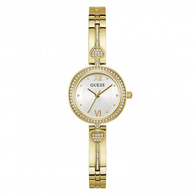 Guess Watches Guess Ladies Lovey Gold Tone Stainless Steel Watch