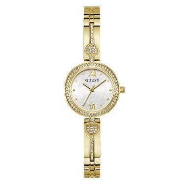 Guess Ladies Lovey Gold Tone Stainless Steel Watch