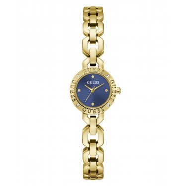 Guess Ladies Siren Blue Dial Gold Tone Stainless Steel Watch