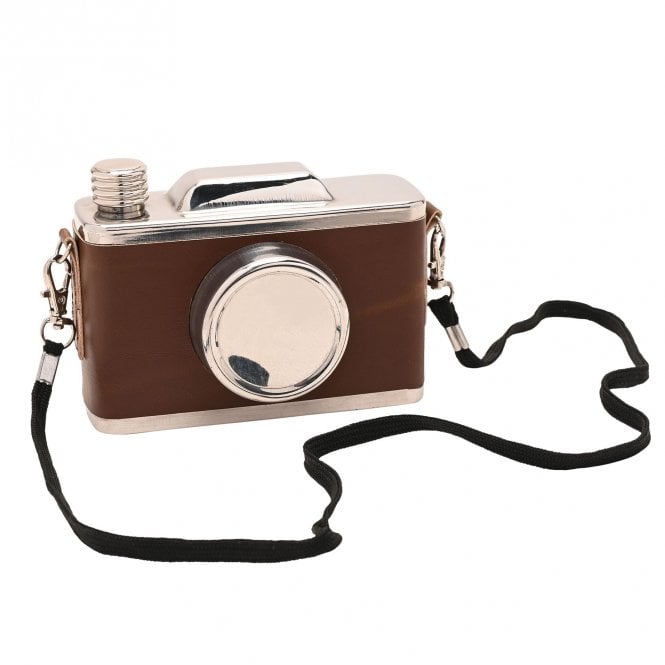 Harvey Makin  Classic Camera Hip Flask 11oz, 5.9 x 4.3 x 15.5cm