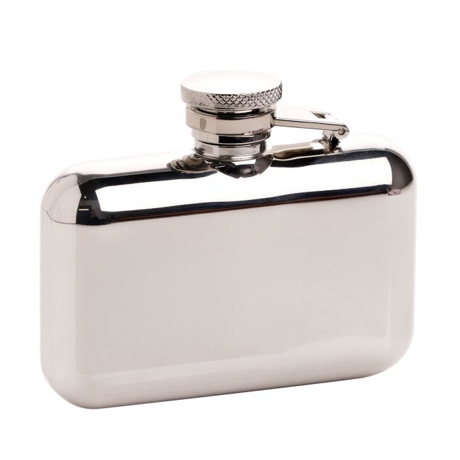 Harvey Makin  Classic Luxury Pocket Hip Flask 6.9 x 8.5 x 2.5cm