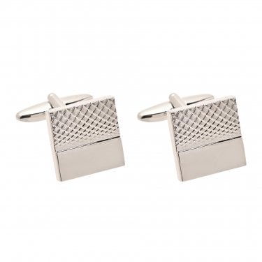 Harvey Makin Criss-Cross Square Cufflinks H40, W64, D78mm 