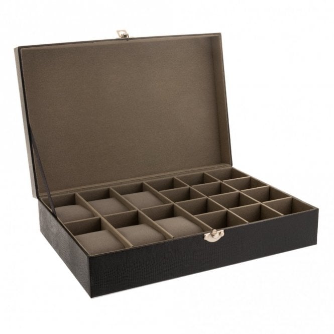 Harvey Makin Harvey Mankin Lizard Vinyl Watch & Cufflink Box 8 x 20 x 30.2cm