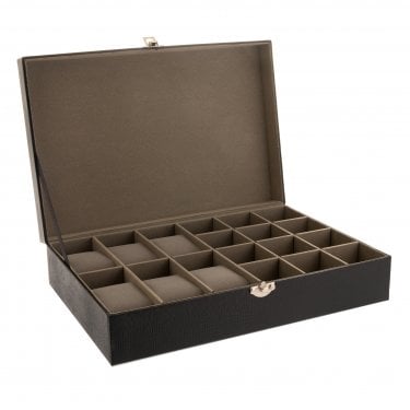 Harvey Mankin Lizard Vinyl Watch & Cufflink Box 8 x 20 x 30.2cm