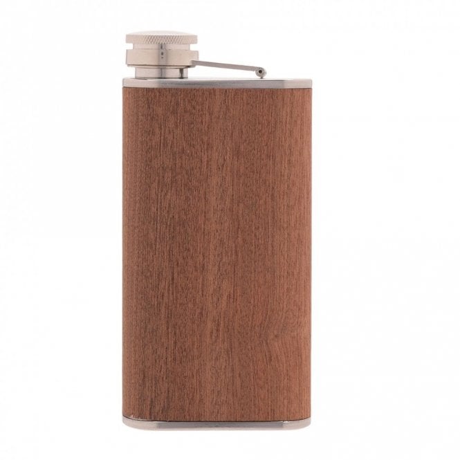 Harvey Makin  Rectangular Brown Hip Flask 9oz, 15.8cm x 3.2cm x 7.5cm