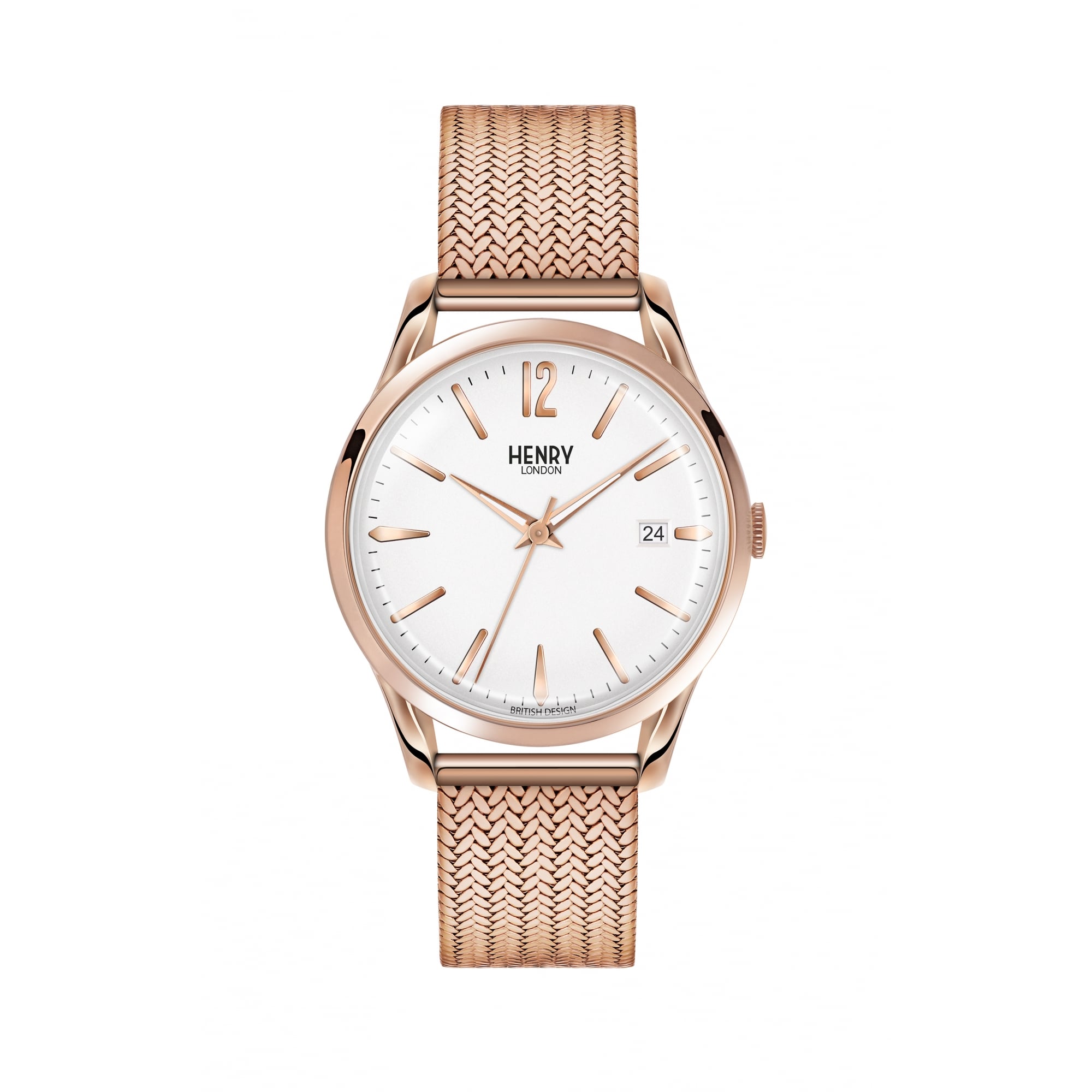 Henry London Rose Gold Watch with Pale Pink Dial and Strap- New battery HLS65-0002_1_1200x1200.gif?v=  main image 2
