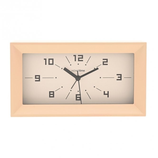 Hometime  Cream Rectangular Alarm Clock 20 x 11 x 5cm