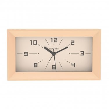 Hometime Cream Rectangular Alarm Clock 20 x 11 x 5cm