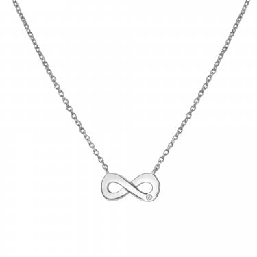 Hot Diamonds Amulets Infinity Necklace 0.8 x 1cm, 16-18"