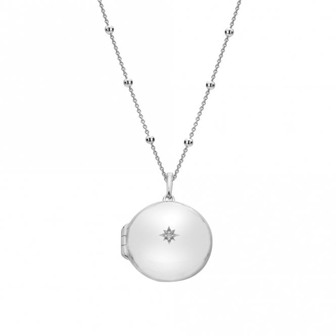 Hot Diamonds  Circle Locket Necklace 2cm x 2cm, 40 + 5cm