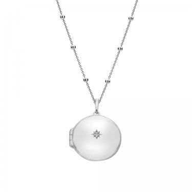 Hot Diamonds Circle Locket Necklace 2cm x 2cm, 40 + 5cm