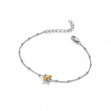 Hot Diamonds Coupled Crossover Two Tone Bracelet 17-21cm