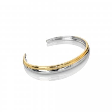 Hot Diamonds Droplet Two Tone Bangle 6.5cm