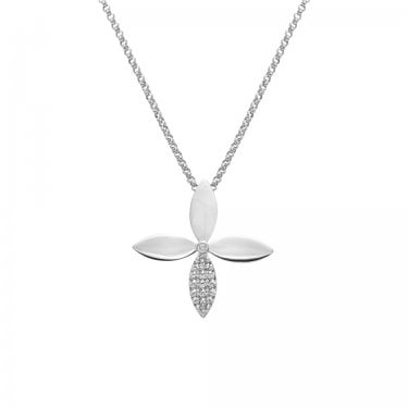 Hot Diamonds Eden Flower Necklace 2.5cm x 2.5cm, 40 + 5cm