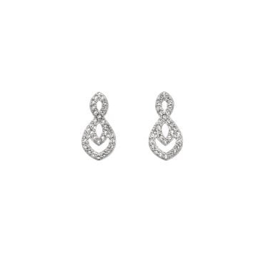Hot Diamonds Harmony Organic Shape Stud Earrings 1.5 x 0.7cm 
