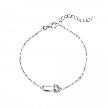 Hot Diamonds Heart Solitaire Bracelet, 16 + 3cm