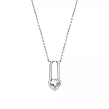Hot Diamonds Heart Solitaire Necklace 2.0 x 0.7cm, 40 + 5cm