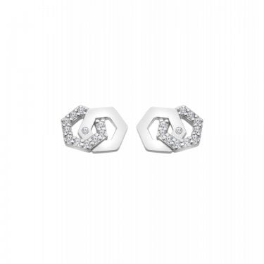 Hot Diamonds Hexagon Earrings 1.0 x 0.6cm
