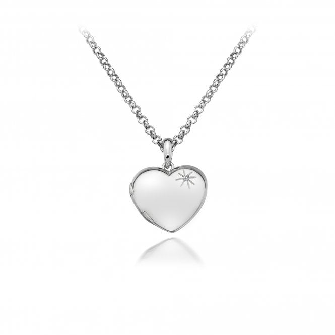 Hot Diamonds  Memories Heart Locket Necklace 1.8 x 1.3cm, 45cm 