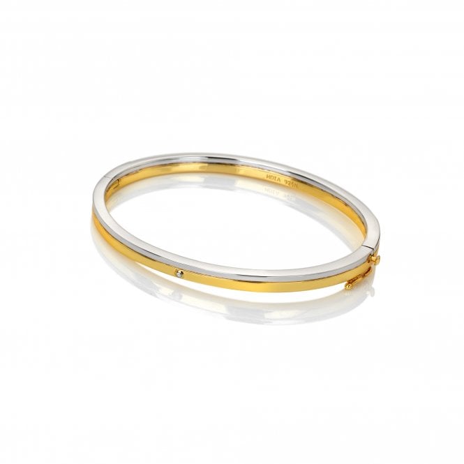 Hot Diamonds  Parellel Two Tone Bangle 6.5cm