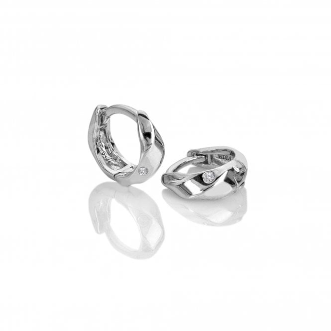 Hot Diamonds  Ridge Huggie Hoop Earrings 8mm