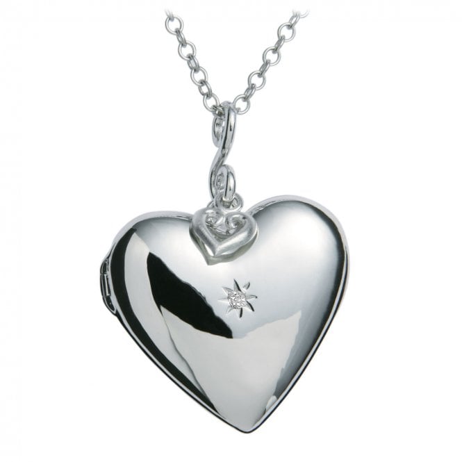 Hot Diamonds  Romantic Heart Locket 3.5 x 2.8cm, 75cm  