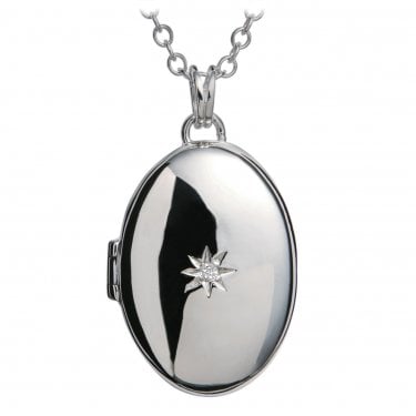 Hot Diamonds Romantic Oval Locket 2.5cm 40-45cm 