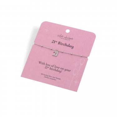 Hot Diamonds Silver Whisper '21st Birthday' Bracelet 16cm + 4cm 