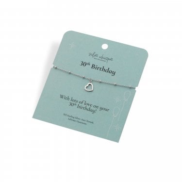 Hot Diamonds Silver Whisper '30th Birthday' Bracelet 16cm + 4cm