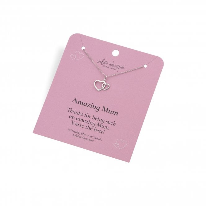 Hot Diamonds  Silver Whisper 'Amazing Mum' Necklace 40cm + 5cm