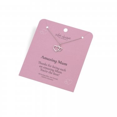Hot Diamonds Silver Whisper 'Amazing Mum' Necklace 40cm + 5cm