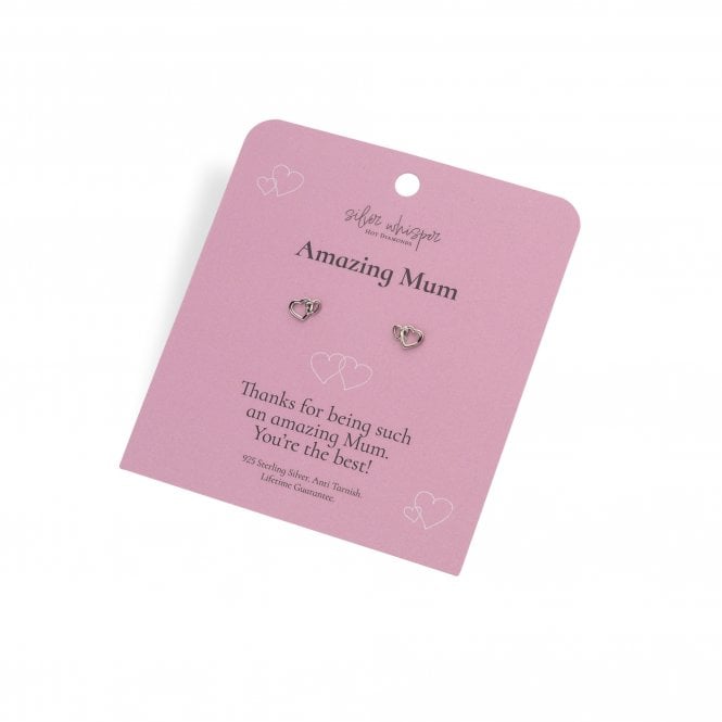 Hot Diamonds  Silver Whisper 'Amazing Mum' Stud Earrings